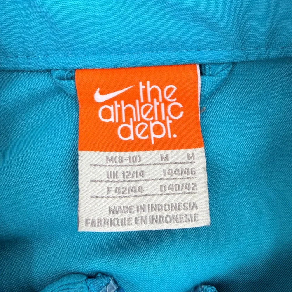 Nike Athletc Dept. Track Jacket Women Med Teal Blue Piping Athletic Y2K Vintage